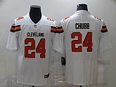 Nike Browns 24 Nick Chubb White Vapor Untouchable Limited Jersey,baseball caps,new era cap wholesale,wholesale hats